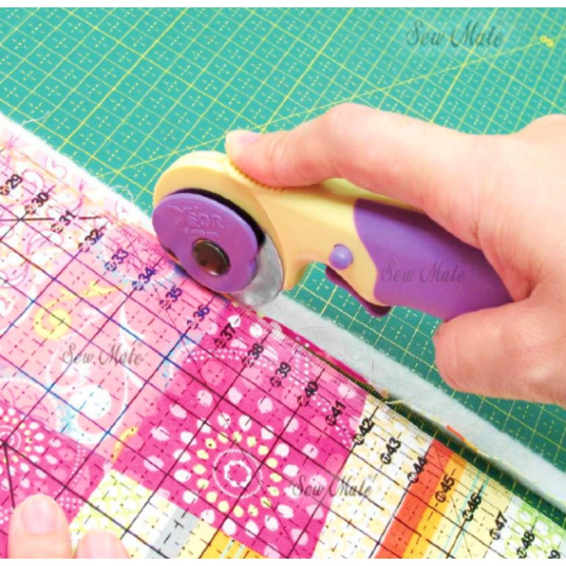 Rotary Cutter Ergonomic 45mm για ύφασμα,δερμα,χαρτί SewMate