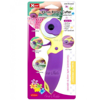 Rotary Cutter Ergonomic 45mm για ύφασμα,δερμα,χαρτί SewMate