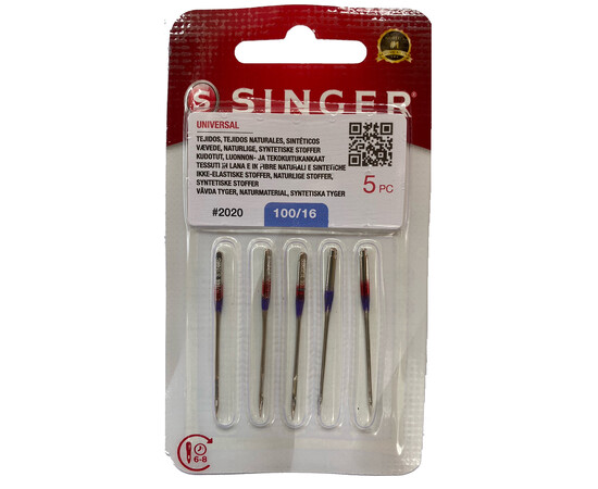 Singer 100/16 βελόνες για υφάσματα